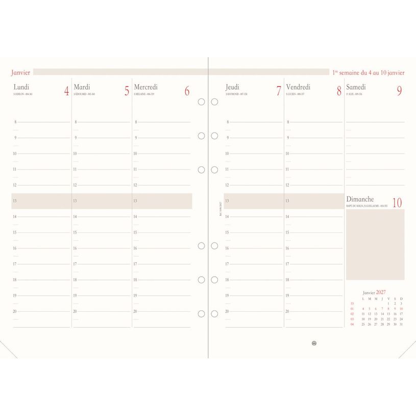 AGENDA OBERTHUR 2026 RECHARGE A5