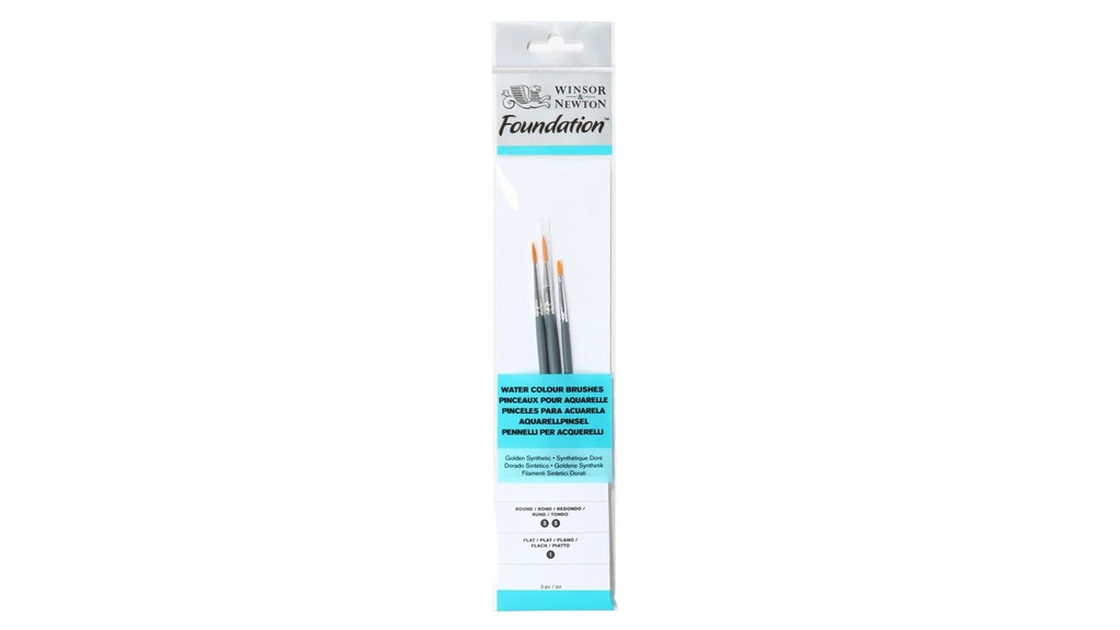 WINSOR ET NEWTON 3P PINCEAUX AQUARELLE 135