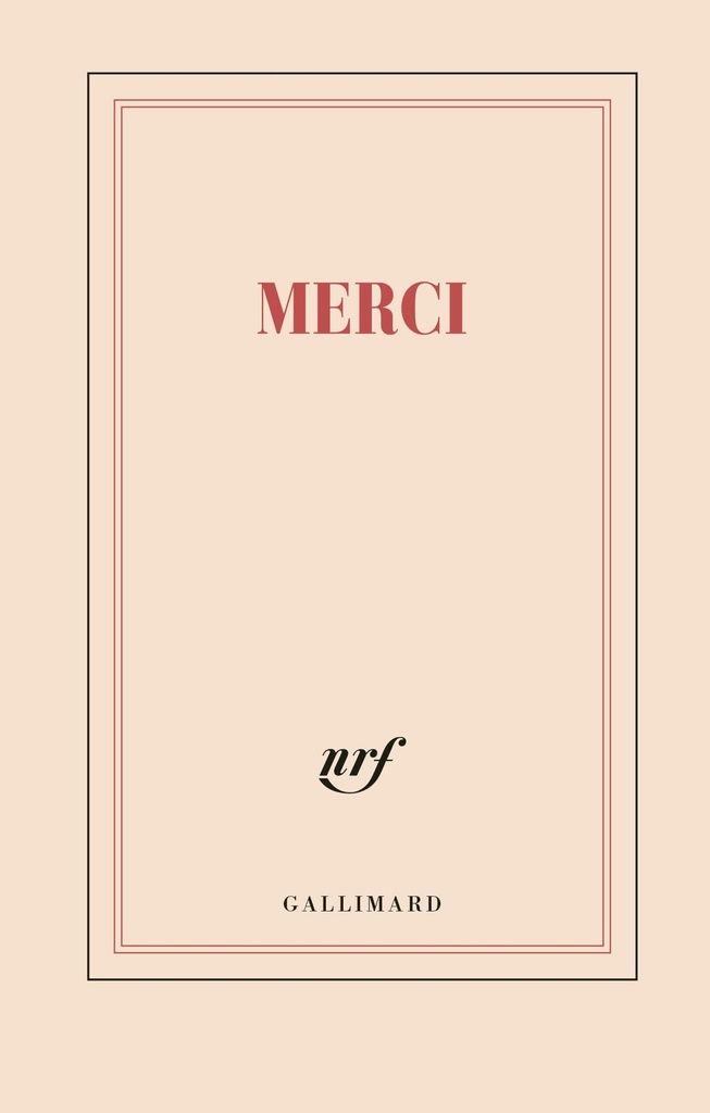 LES JOLIES PLANCHES CARNET "MERCI"