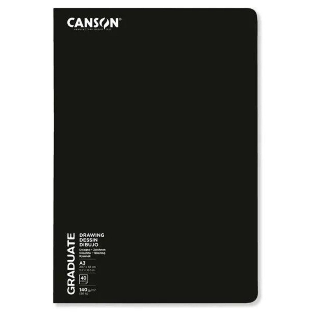 CANSON A3 CAHIER DE DESSIN GRADUATE 14GR