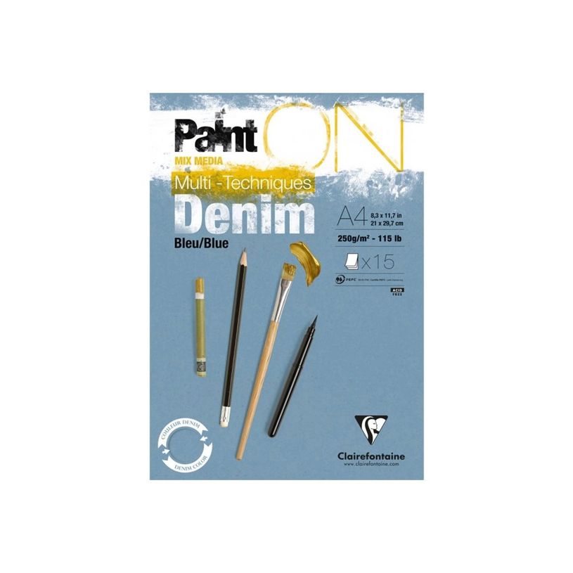 CLAIREFONTAINE BLOC DE DESSIN A4 MIX MEDIA 250 GR