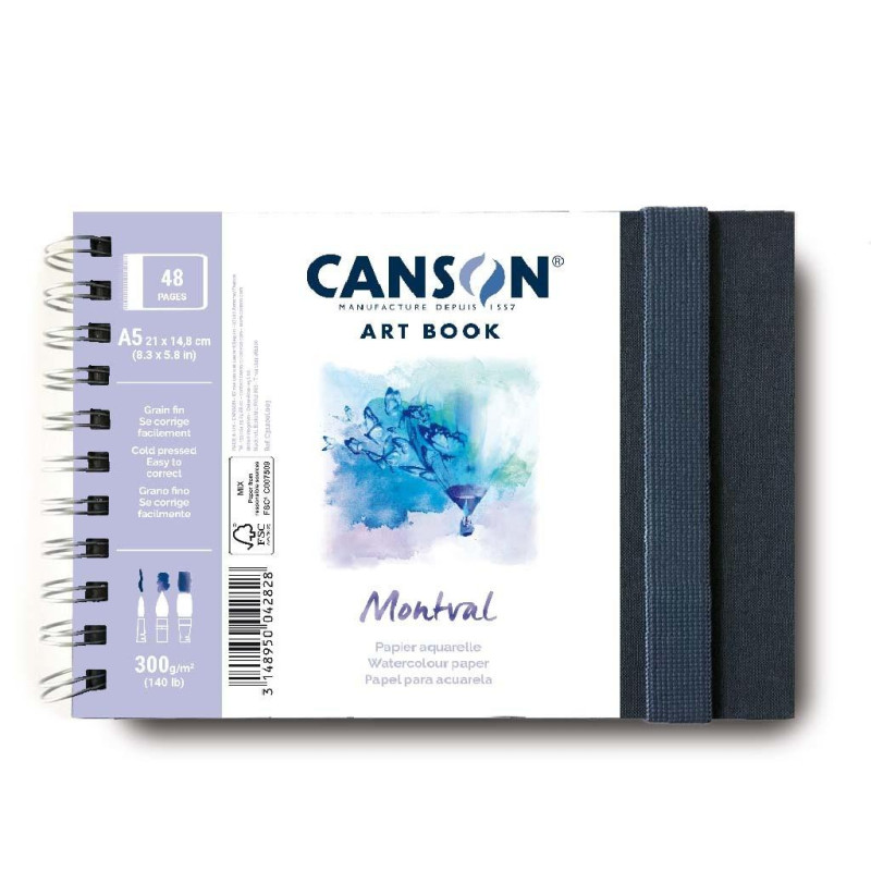 CANSON CARNET SPIRAL MONTVAL A5 GR FIN