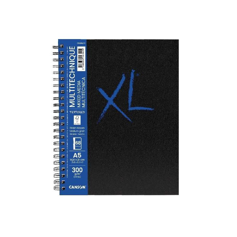 CANSON CARNET DESSIN A5 SPIRAL MULTI MEDIA