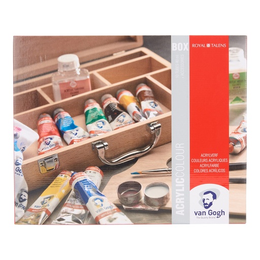 Coffret acrylique Talens en bois